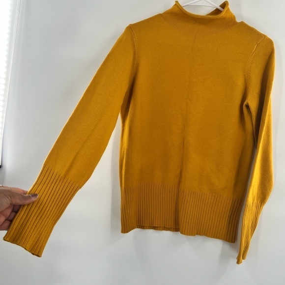French Connection yellow gold sweater turtleneck size M - Picture 2 of 6